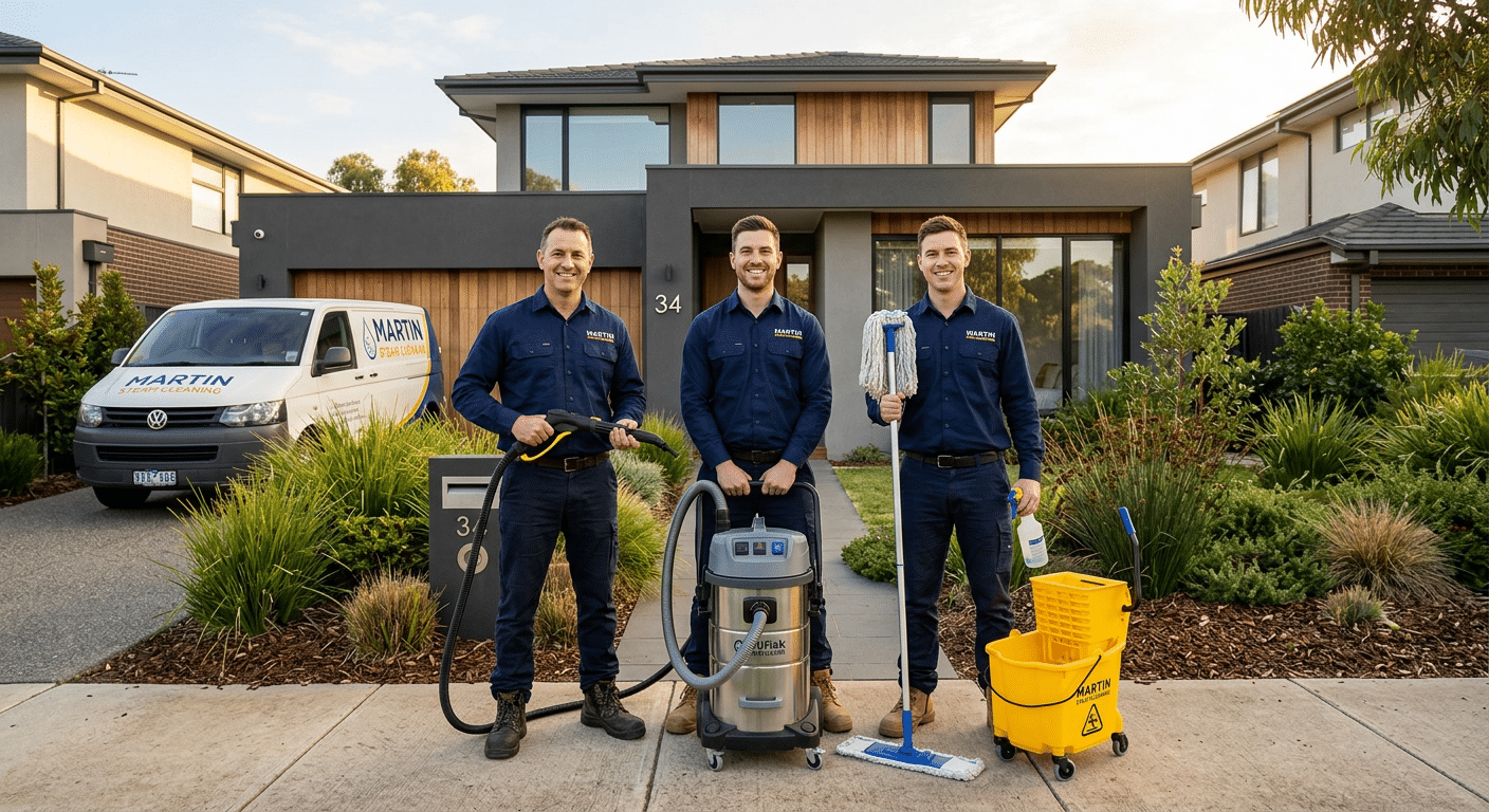 Professional steam cleaning technician at work in Melbourne