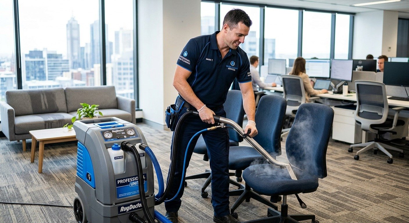 Office chair steam cleaning Melbourne — professional deep clean result
