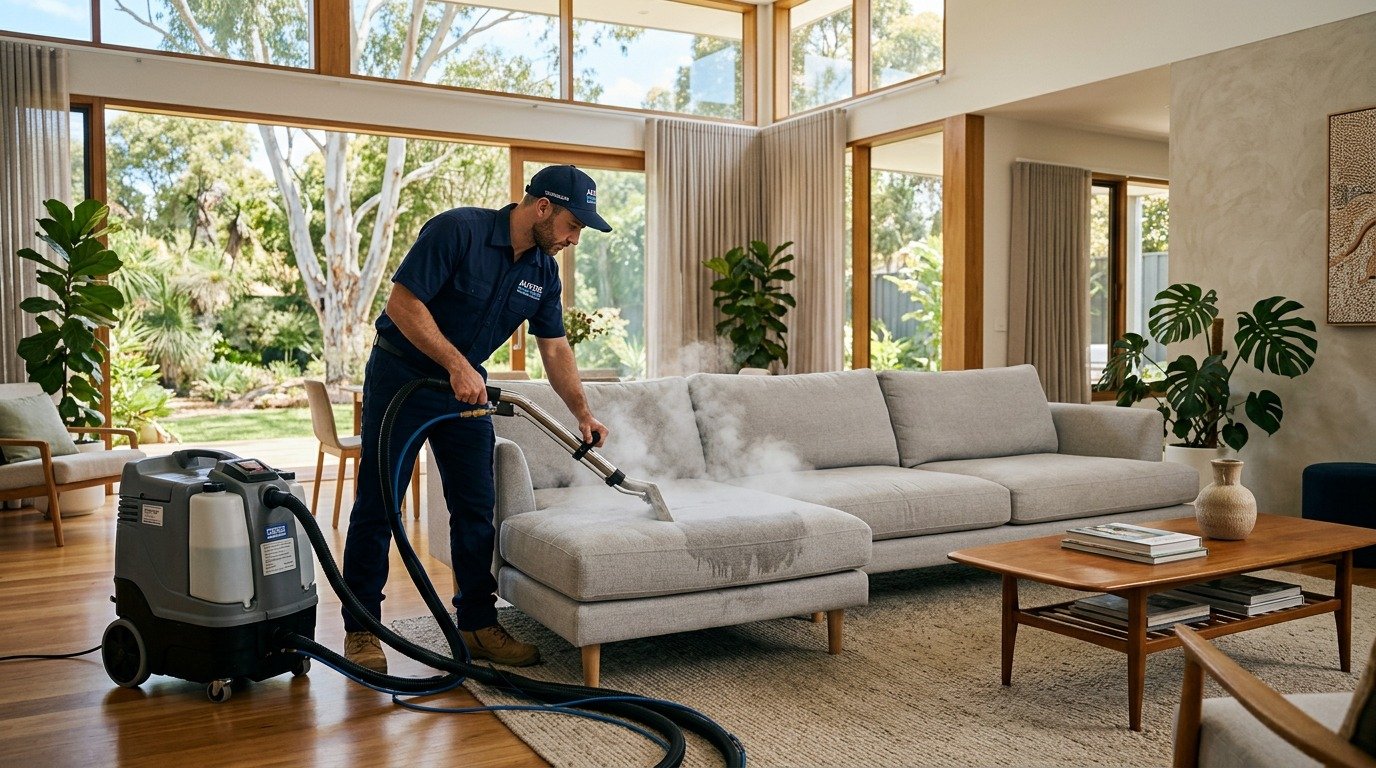 Professional sofa steam cleaning result Melbourne — Martin Steam Cleaning