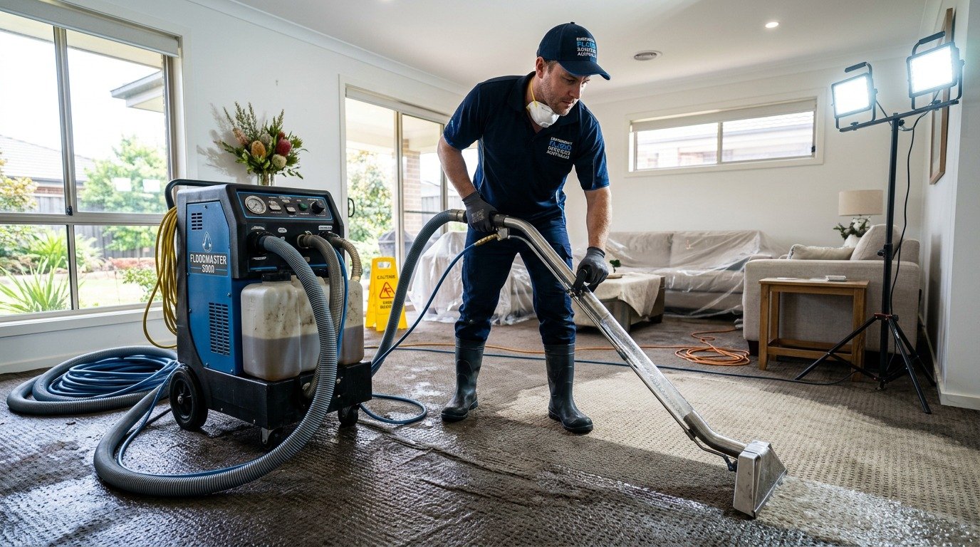 Carpet flood restoration and drying Melbourne — Martin Steam Cleaning